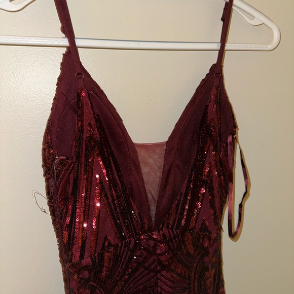 Dresses | Red Open Back Sequin Dress | Poshmark
